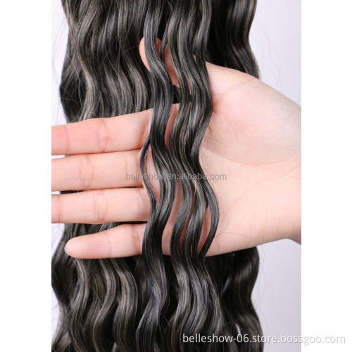 Hot sell Hair 30Inch 100G  synthetic deep wave twist hair extension wavy deep curly braids crochet hair deep twist